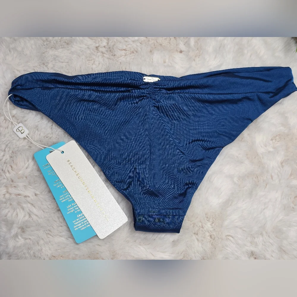 NWT Beach Bunny Stephanie Full Coverage Bikini Bottoms Blue XS - Picture 3 of 5